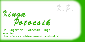 kinga potocsik business card